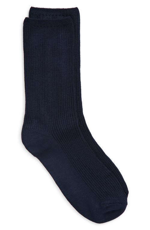Nordstrom Rib Crew Socks In Navy Night
