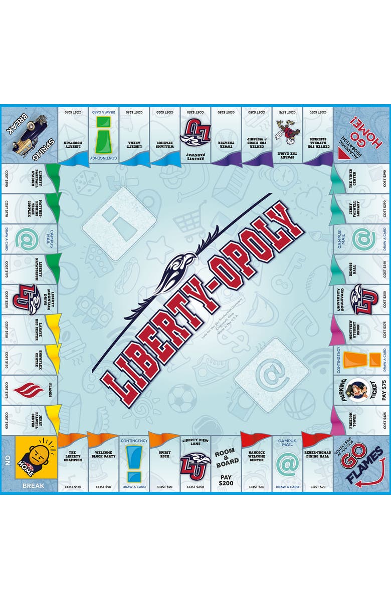 Late for the Sky Libertyopoly Liberty University Themed Board Game, Alternate, color, Multicolored
