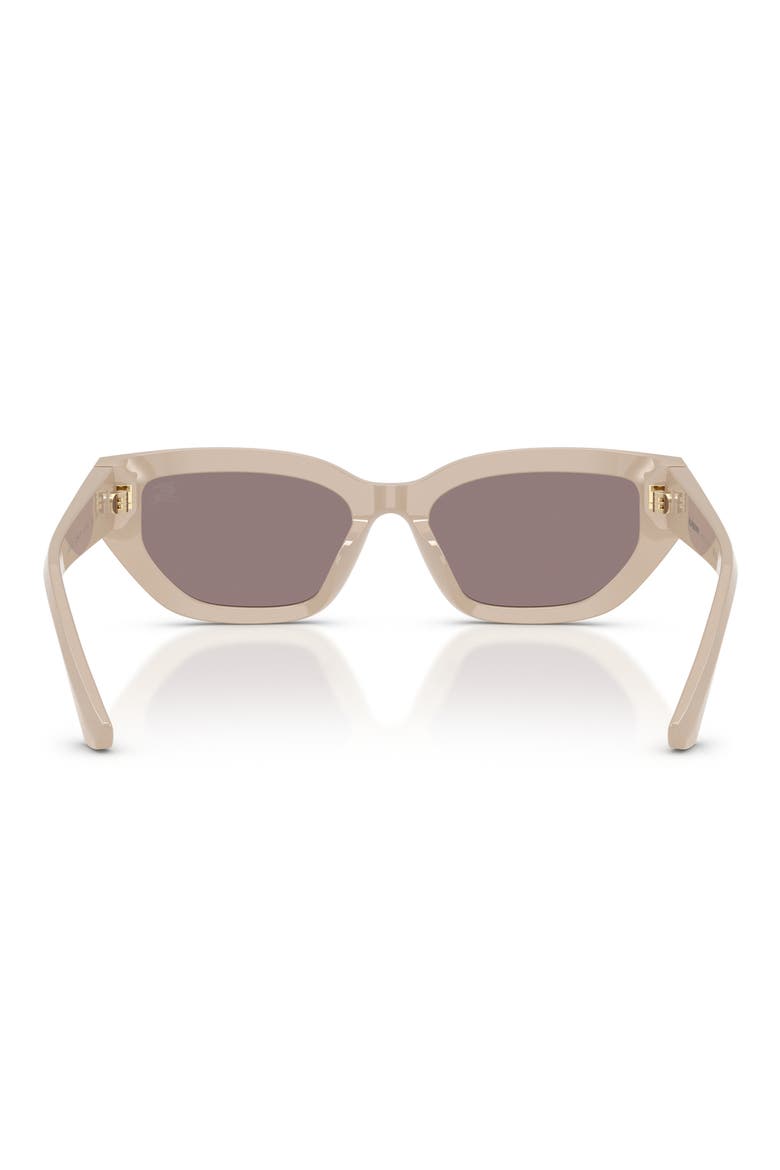54mm Cat Eye Sunglasses, Alternate, color, BEIGE / DARK PURPLE