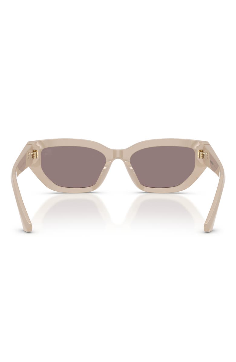 Burberry 54mm Cat Eye Sunglasses, Alternate, color, Beige / Dark Purple