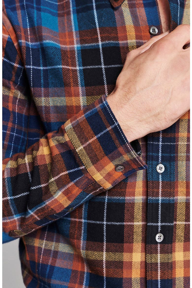 Tuscumbia Microblock Plaid Organic Cotton Flannel Button-Down Shirt, Alternate, color, MULTI