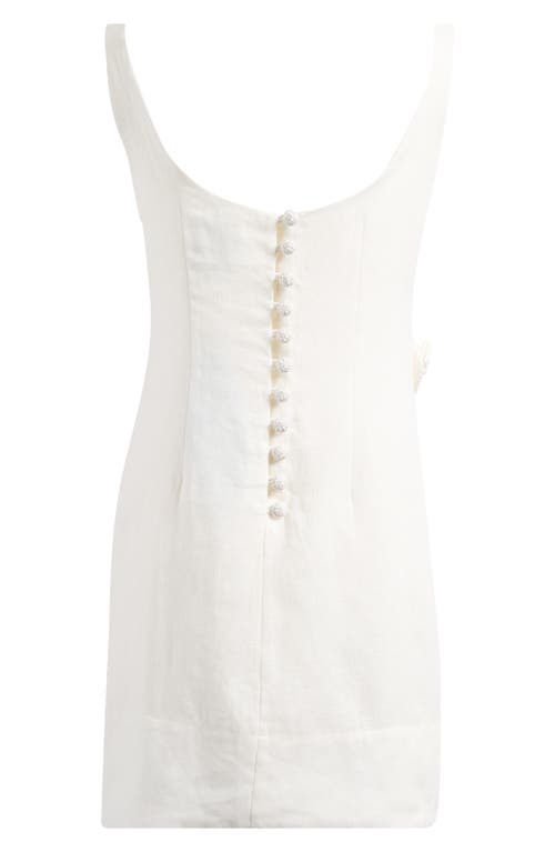 Farm Rio Rose Detail Linen Minidress
