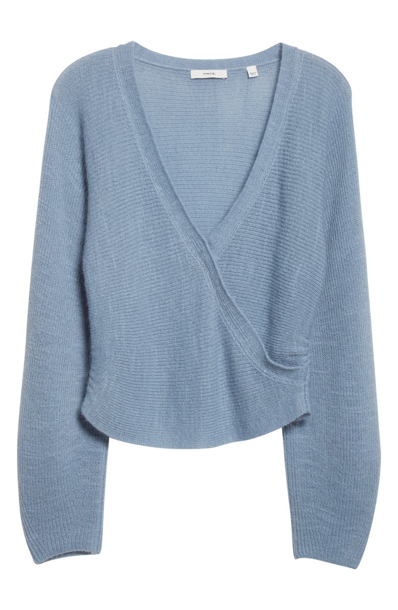 Vince Wool Wrap Front Sweater, Alternate, color,