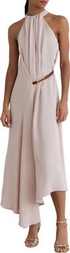 Reiss Evie Halter Neck Midi Dress