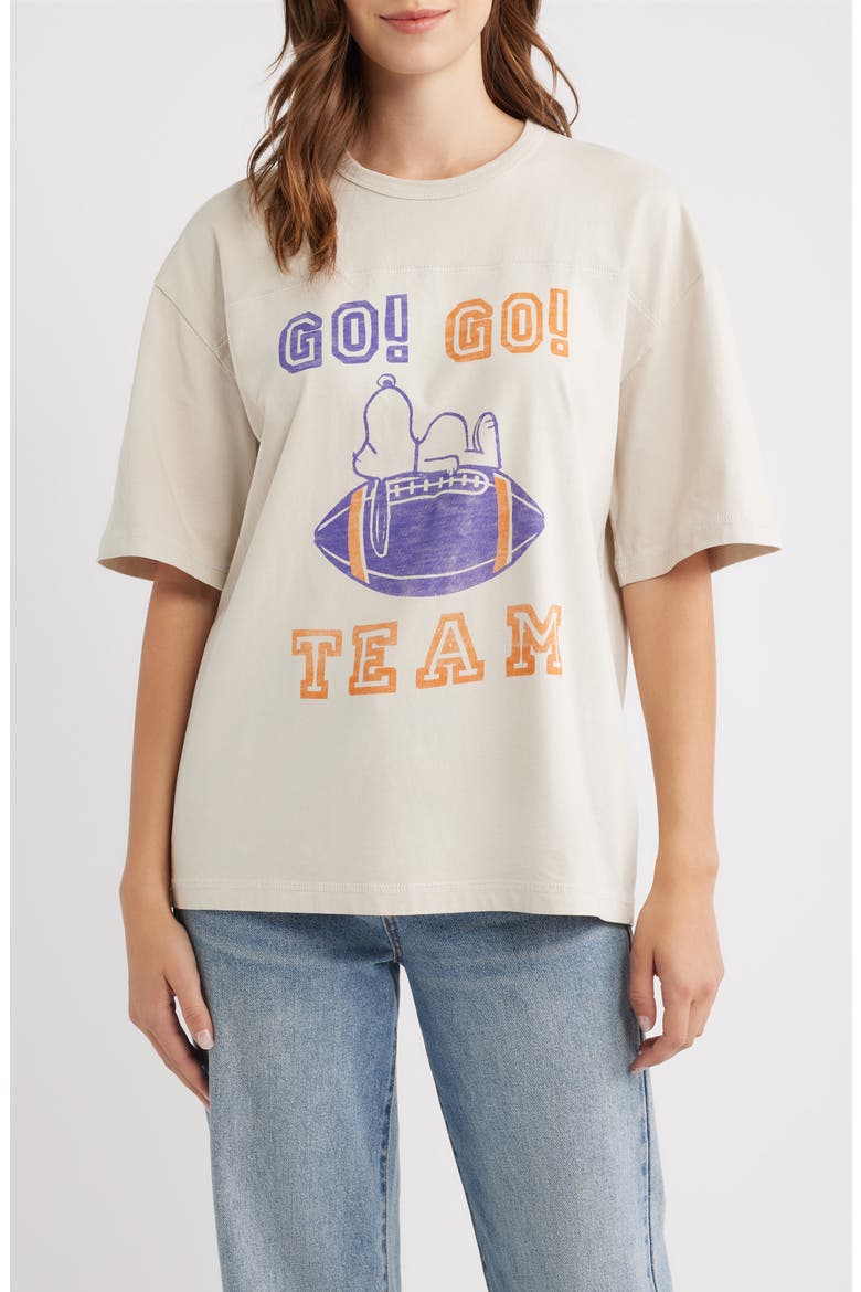 Snoopy Graphic T-shirt, Main, color, BIRCH