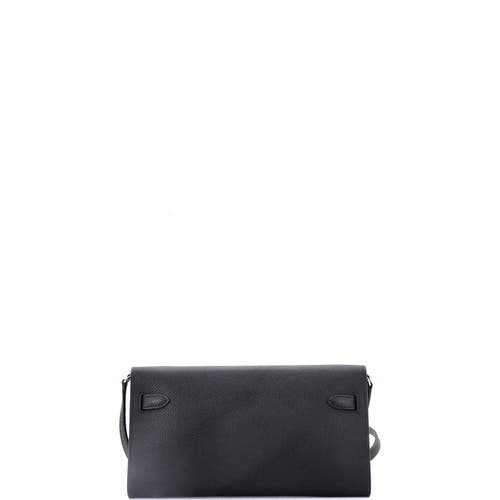Pre-owned Hermes Hermes Kelly To Go Wallet Epsom In Black