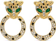EYE CANDY LOS ANGELES Alicia CZ Baby Leopard Statement Earrings