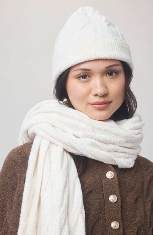 Splendid X Cj Cable Scarf In White