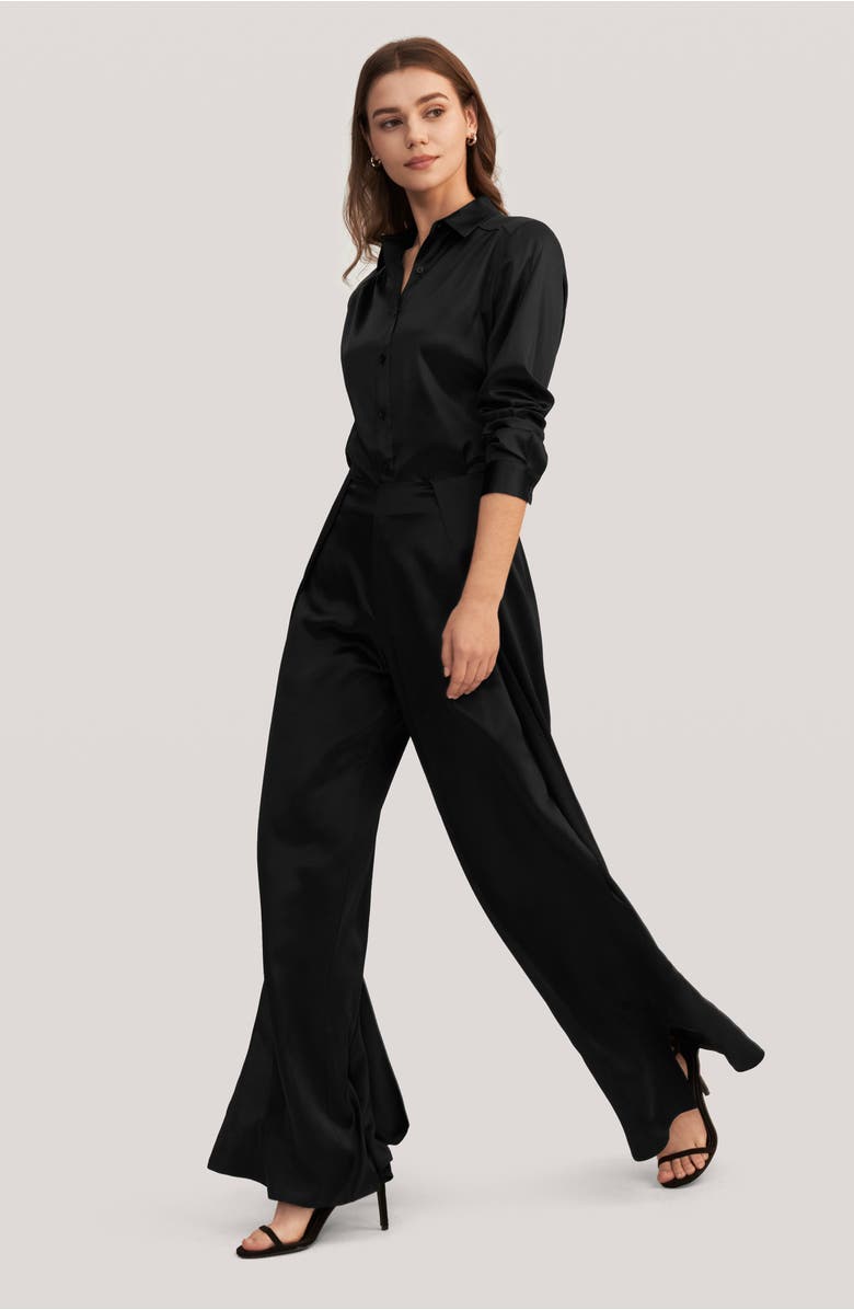 Lilysilk Long Sleeves Collared Silk Blouse, Alternate, color, 