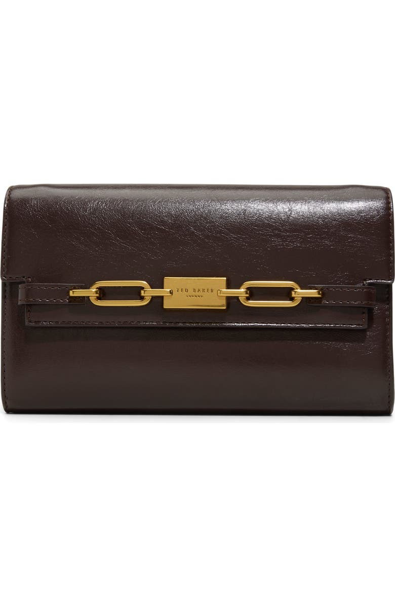 Ted Baker London Jean Crossbody Wallet, Main, color, Dark Brown