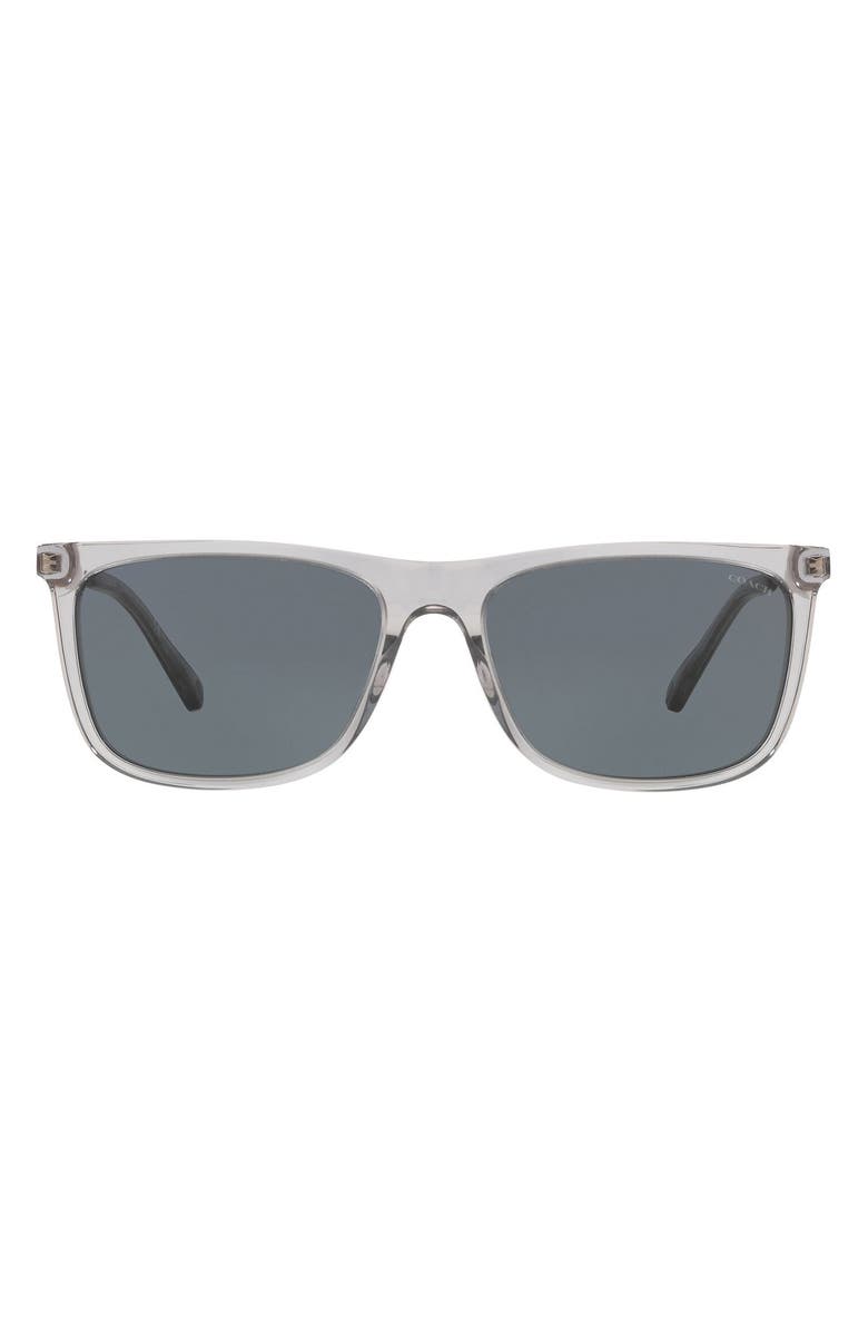 COACH 58mm Rectangular Sunglasses, Main, color, 