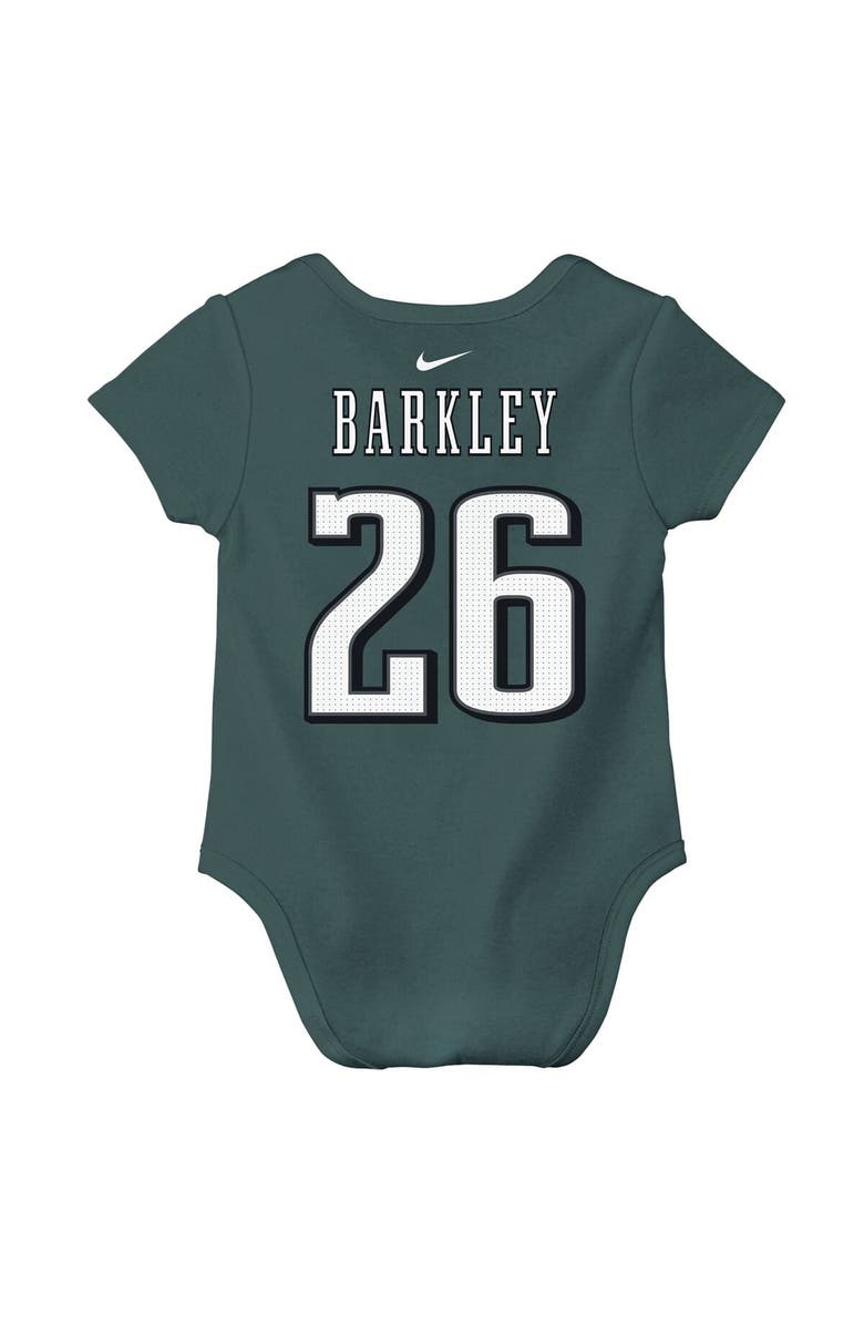 Nike Newborn & Infant Nike Saquon Barkley Midnight Green Philadelphia Eagles Player Name & Number Bodysuit, Alternate, color, Green