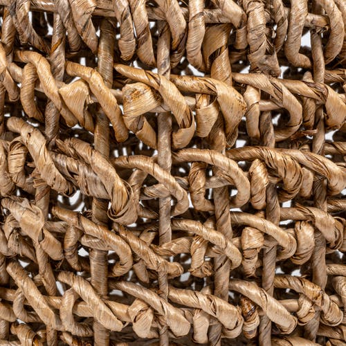 Jonathan Y Sage 21" Rustic Bohemian Barrel-style Abaca/iron Handwoven Stool, Brown In Brown