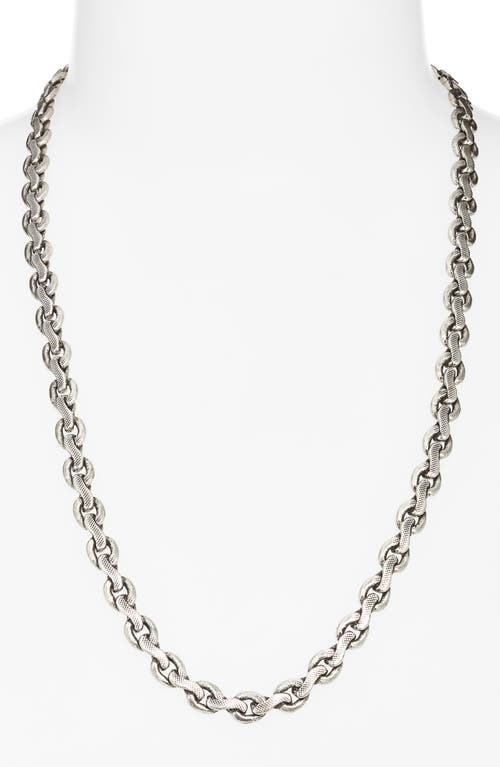 Child Of Wild Rhapsody Flat Link Chain Necklace In Silver