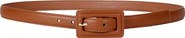 Linea Pelle Pebbled Rectangular Buckle Belt