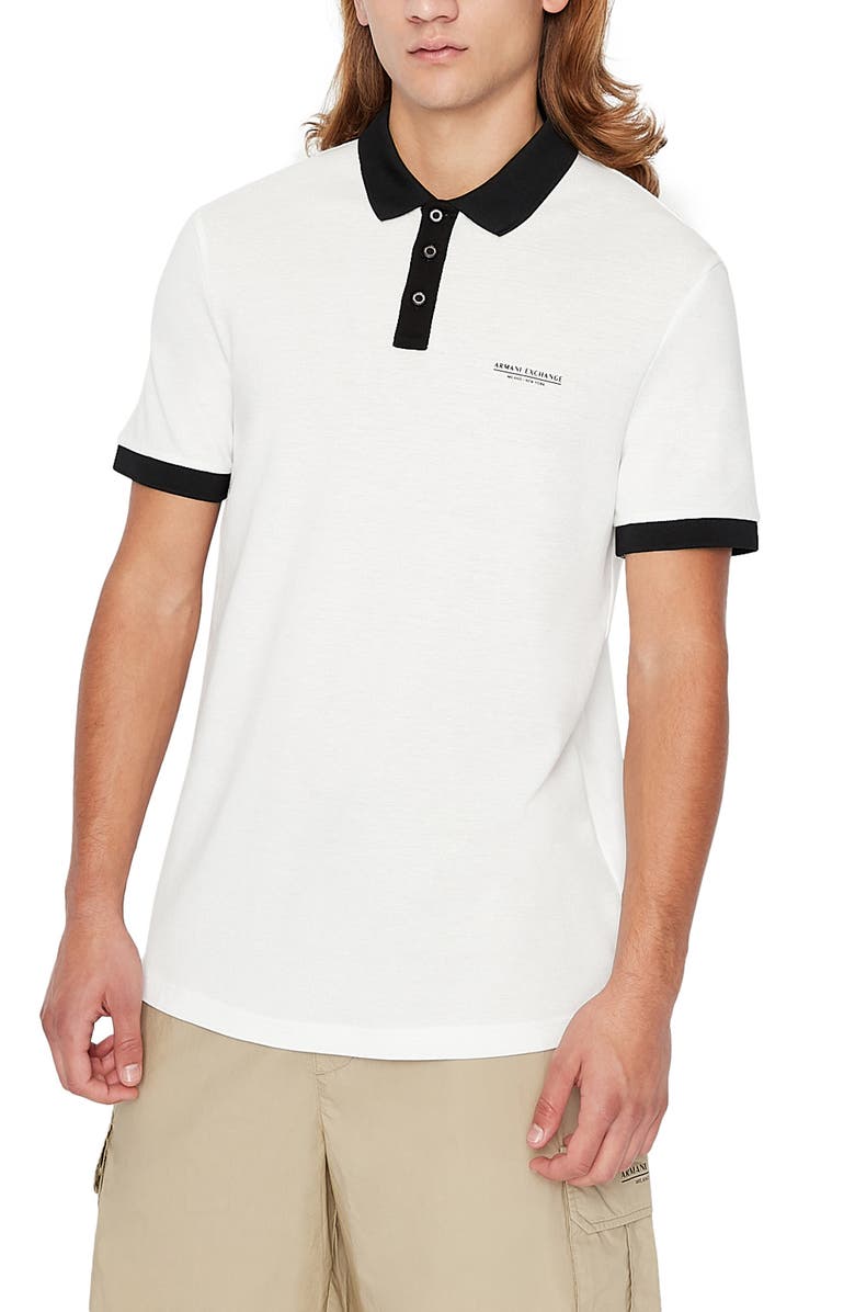 Armani Exchange Solid Cotton Polo Shirt, Main, color,