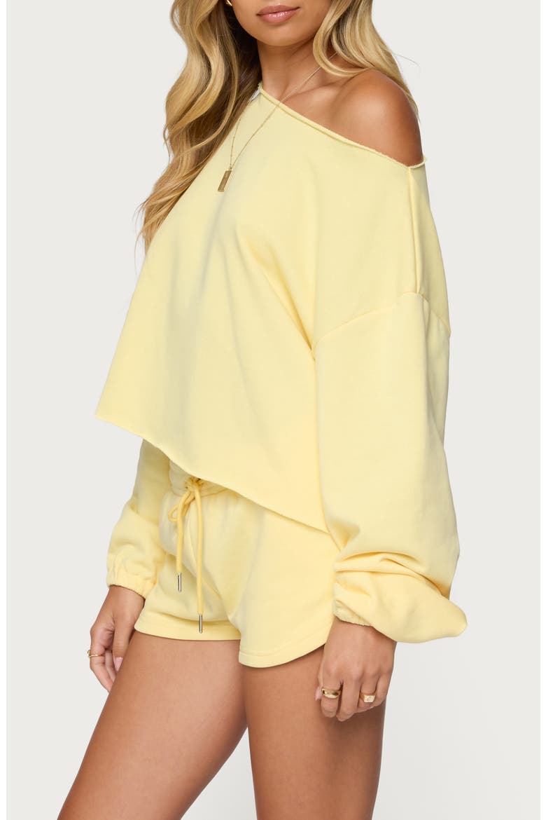 Kordelia One-Shoulder Sweatshirt, Alternate, color, YELLOW