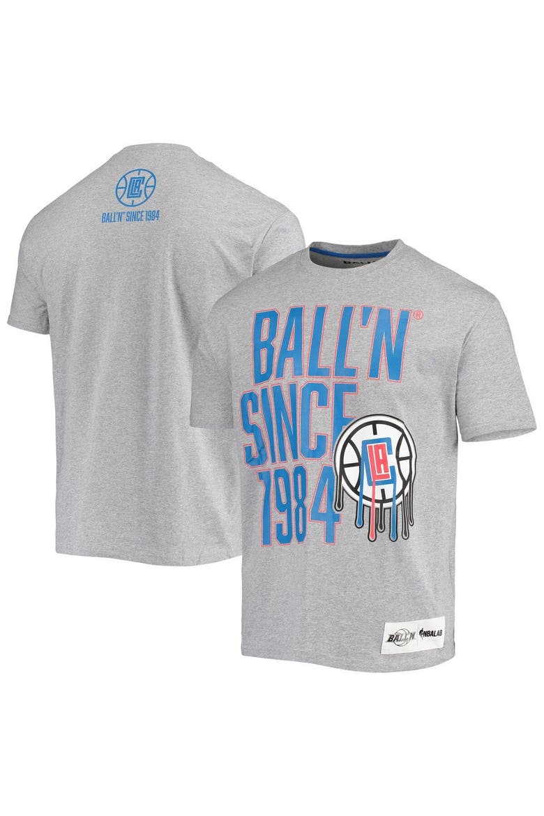 Men's BALL'N Heathered Gray LA Clippers Since 1984 T-Shirt, Main, color, Heather Gray