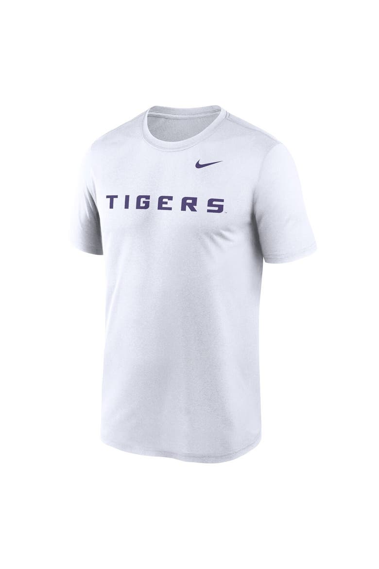 Men's Nike White LSU Tigers Primetime Legend Wordmark T-Shirt, Alternate, color, White