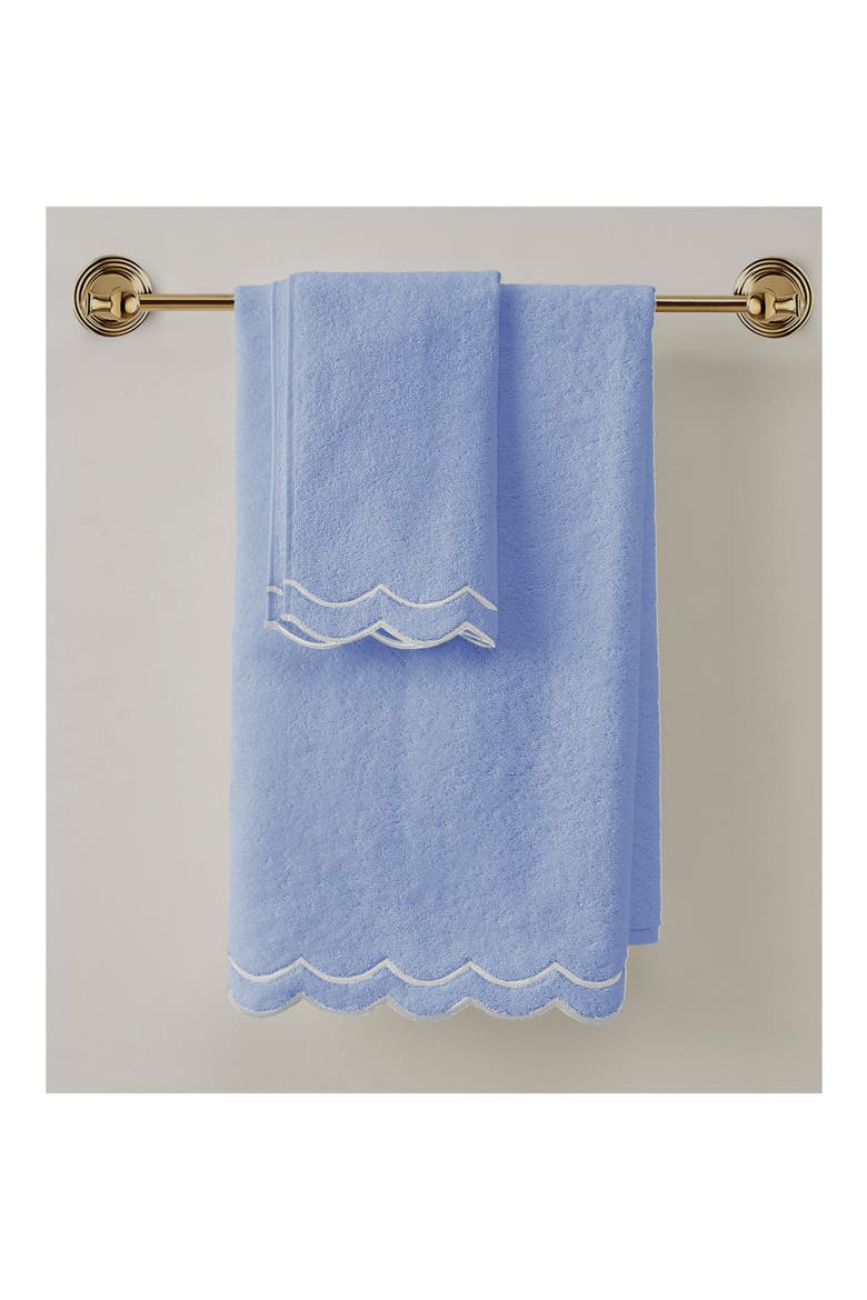 Scallop Hand Towel, Alternate, color, BLUE GROUND
