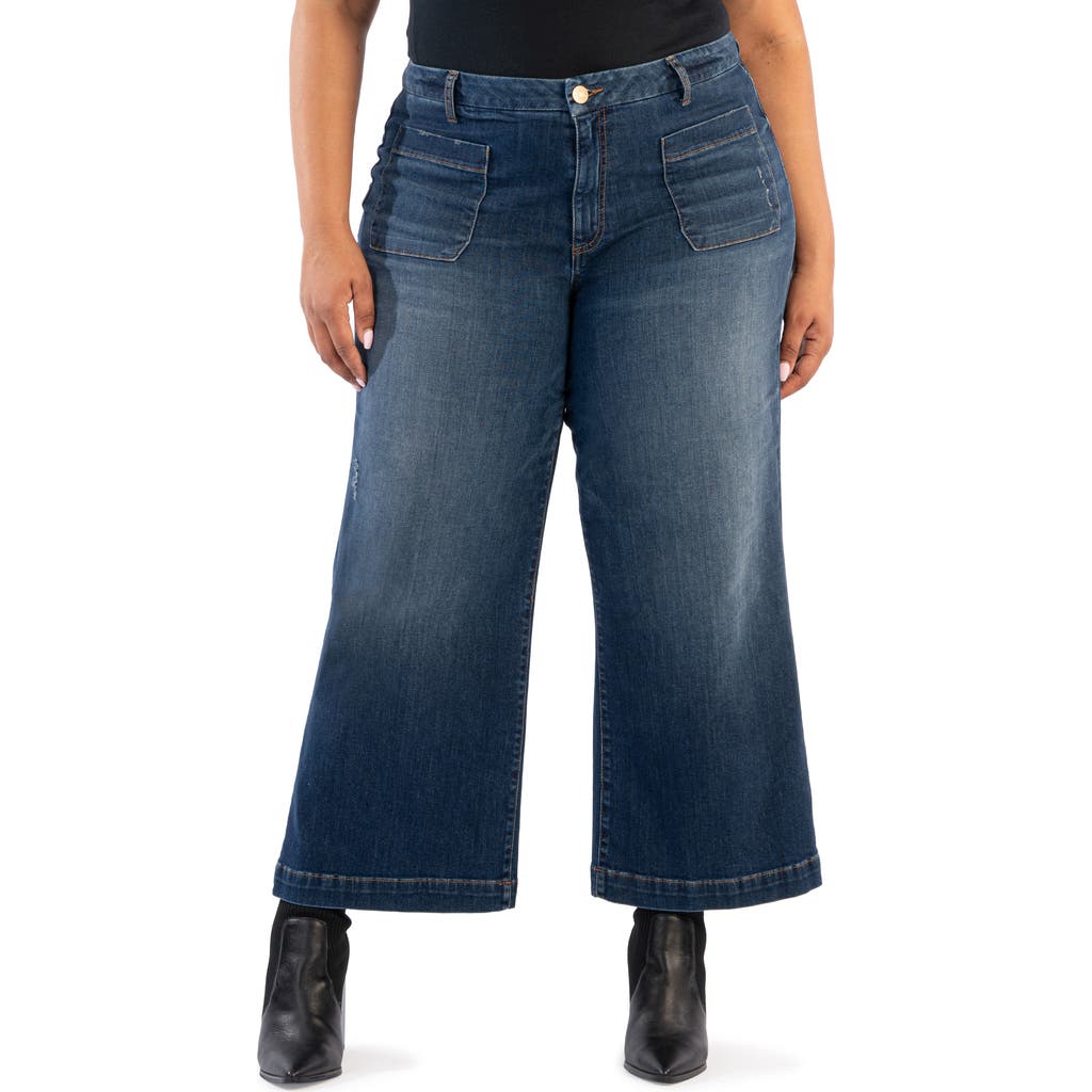 Kut From The Kloth Meg High Waist Ankle Wide Leg Jeans In Waiting