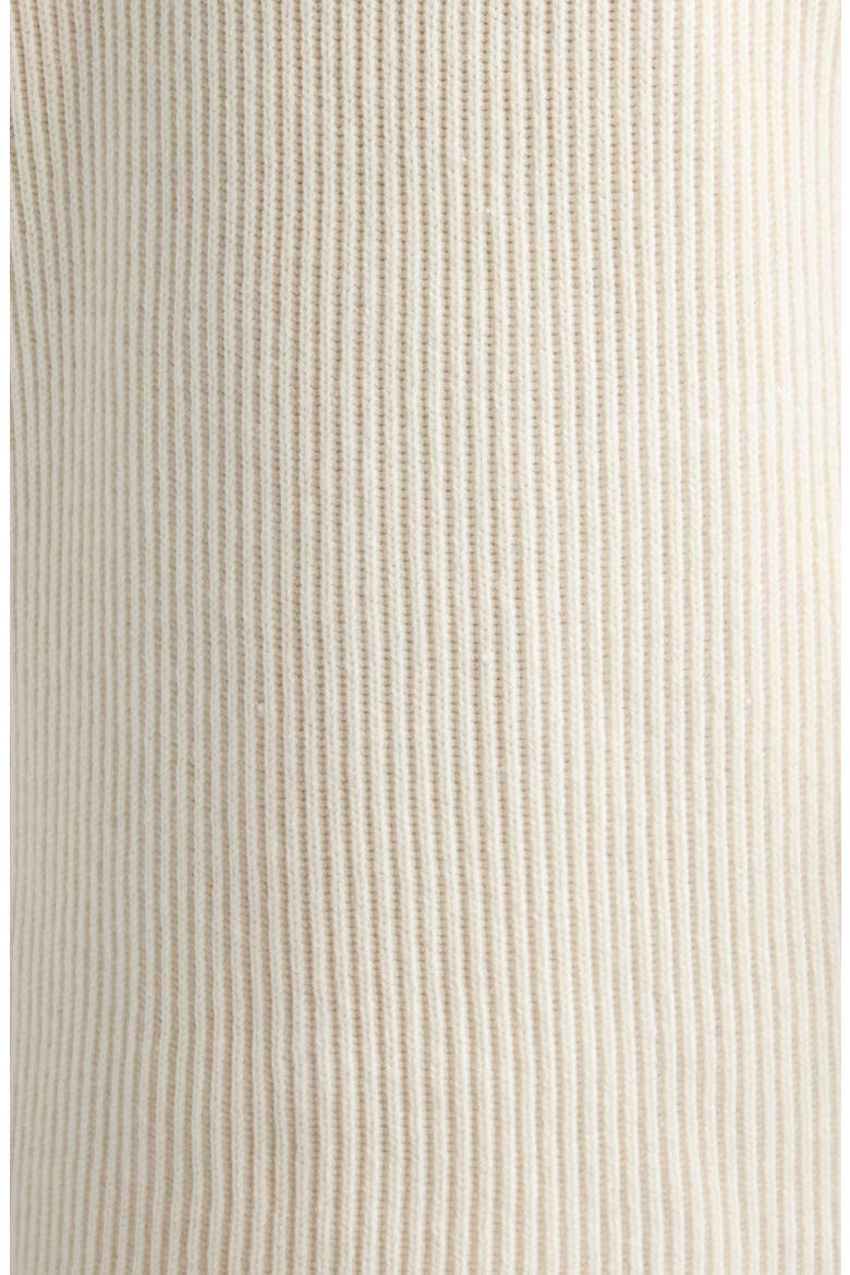 Kay Feather Trim Mock Neck Sweater Dress, Alternate, color, IVORY