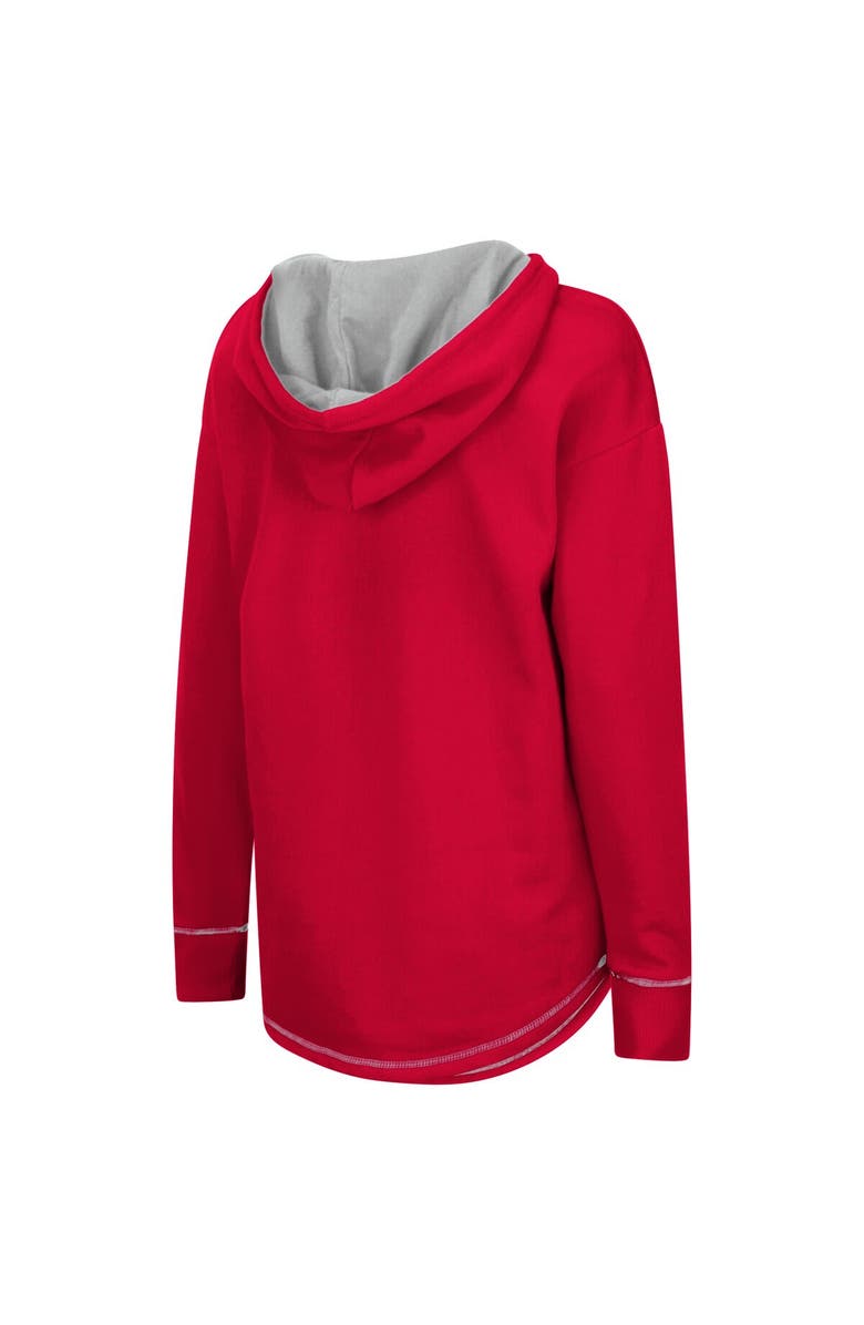 COLOSSEUM Women's Colosseum Scarlet Ohio State Buckeyes Tunic Pullover Hoodie, Alternate, color, Scarlet