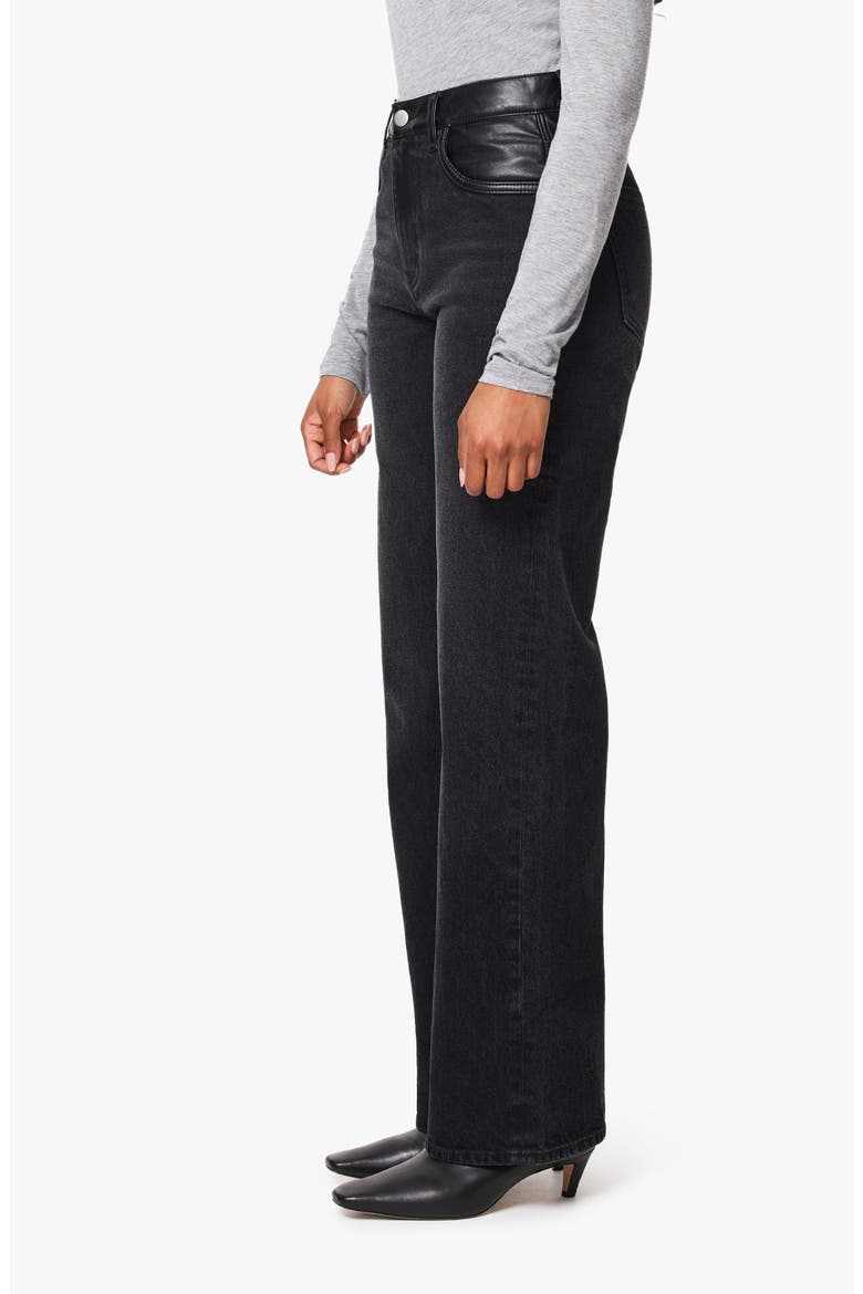 Blaine High Waist Straight Leg Jeans, Alternate, color, WASHED BLACK