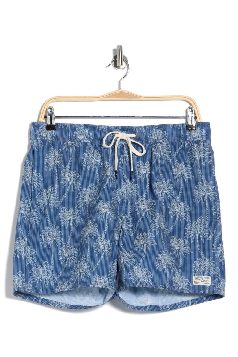 Exotica Swim Trunks, Alternate, color, DARK DENIM