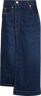 Sacai Asymmetric Denim Skirt