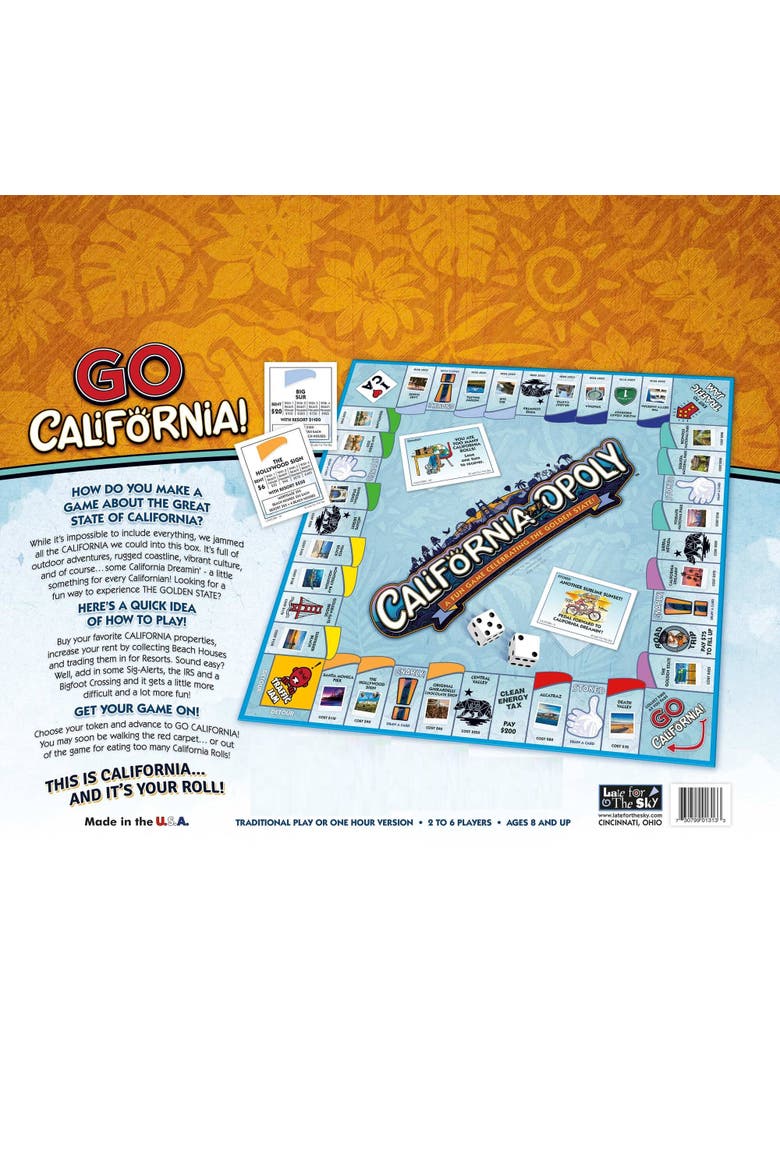 California Opoly Board Game, Alternate, color, Multicolored
