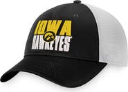 TOP OF THE WORLD Men's Top of the World Black/White Iowa Hawkeyes Stockpile Trucker Snapback Hat