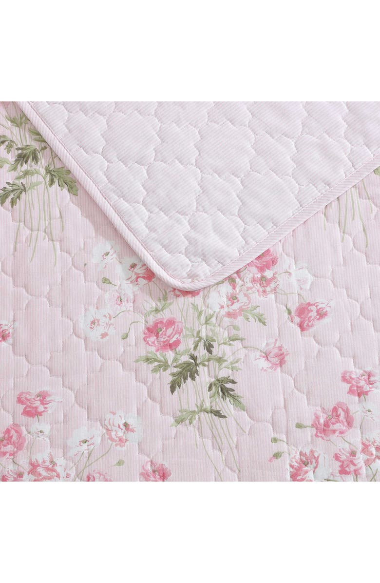 Laura Ashley Veronica's Bouquet Cotton Quilt Set, Alternate, color, Pink/ White