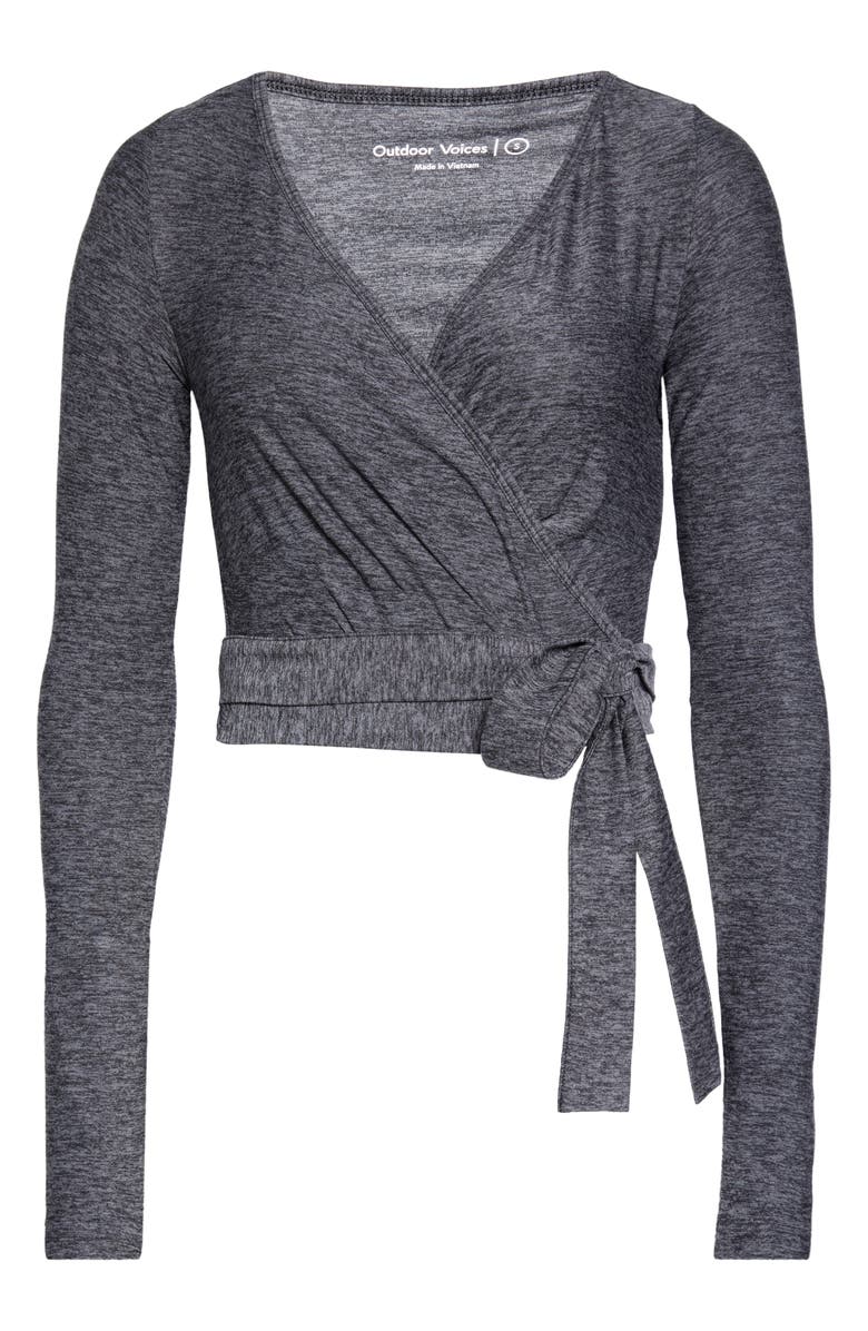 Outdoor Voices CloudKnit Long Sleeve Wrap Top, Alternate, color, 