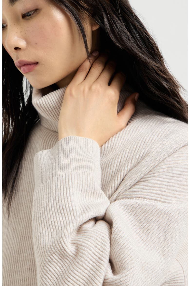 Wool, cashmere and silk sweater, Alternate, color, Cool Beige