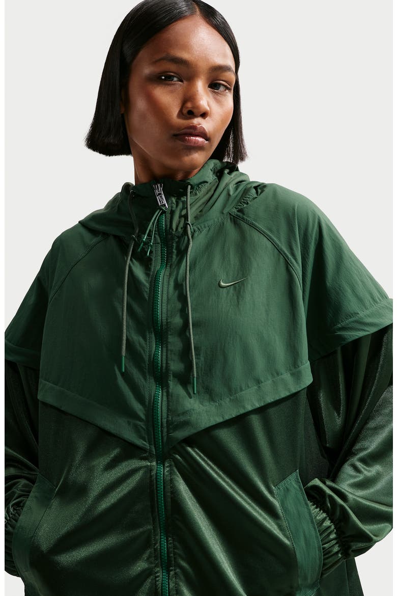 Oversize Windrunner Jacket, Alternate, color, FIR/ FIR/ FIR