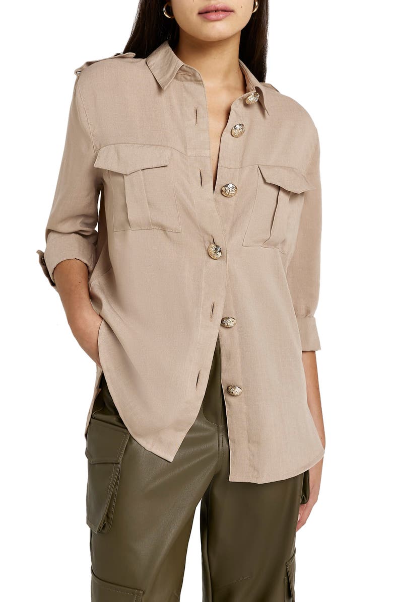 River Island Utility Shirt, Main, color, 