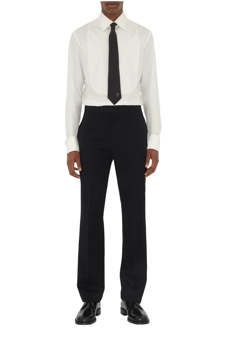 Burberry Wool Tuxedo Trousers, Main, color, Black