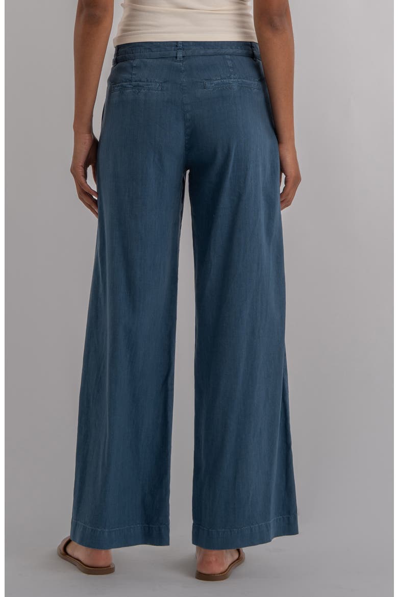 Meg Drawstring Wide Leg Linen Blend Pants, Alternate, color, COASTAL BLUE