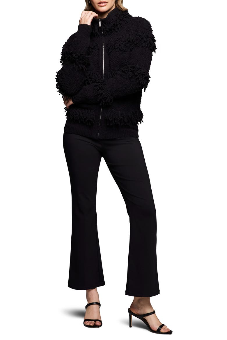 Fringe Knit Jacket, Alternate, color, BLACK ONYX