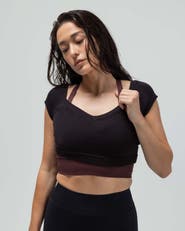 Reformer Ribbed Cap Sleeve Crop Top