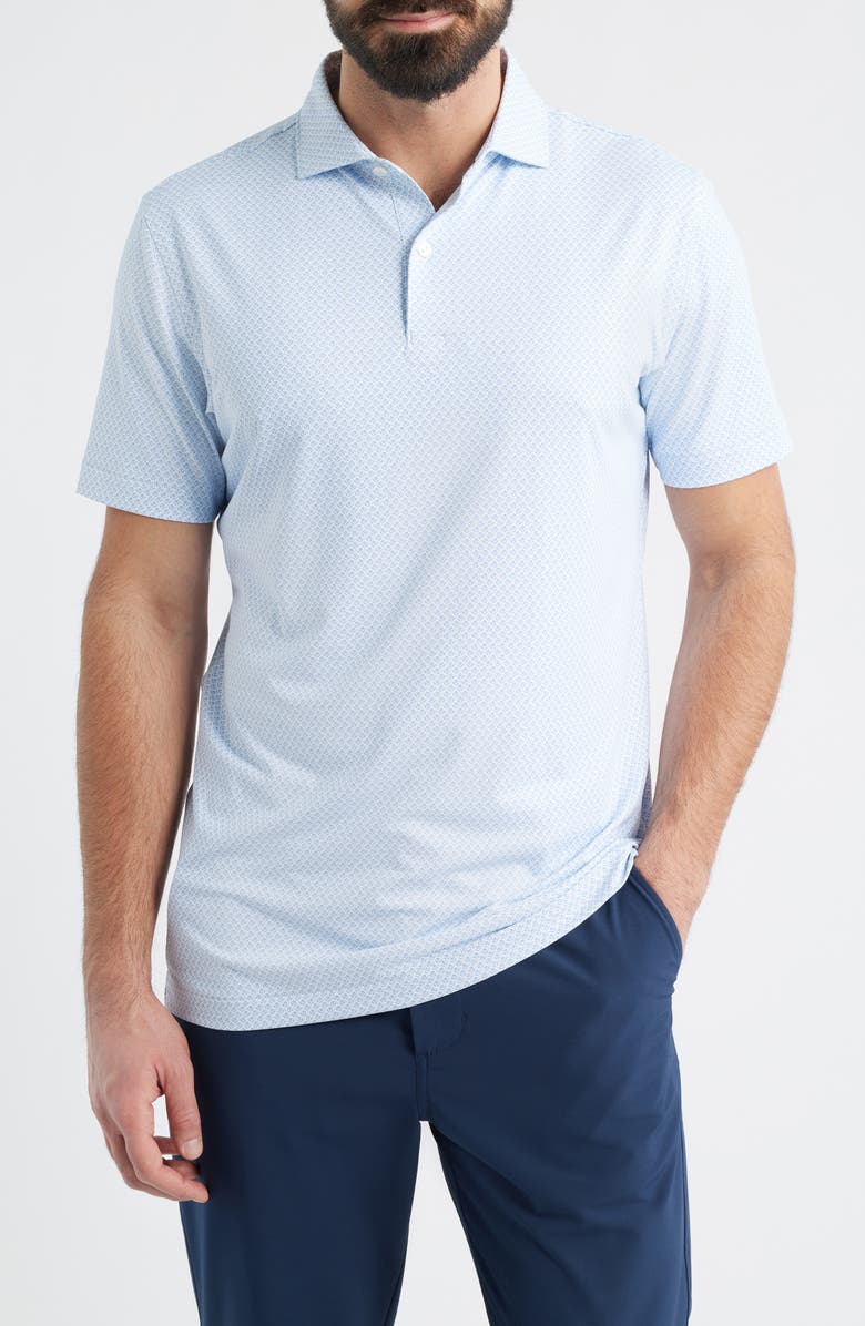 Peter Millar Mayfield Performance Jersey Golf Polo, Main, color, White