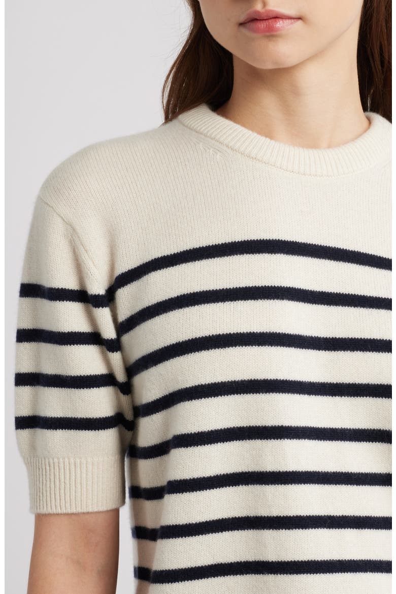 The Cashmere Easy Crew Sweater, Alternate, color, NAVY MULTI
