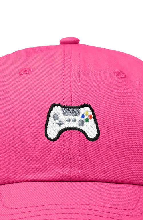 Dalix Game Controller Embroidered Hat In Hot Pink