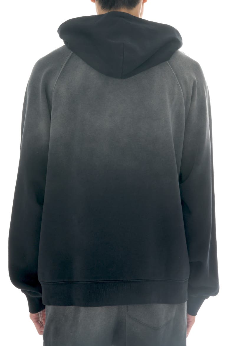 Shimuchan Flocked Logo Graphic Hoodie, Alternate, color, VINTAGE BLACK