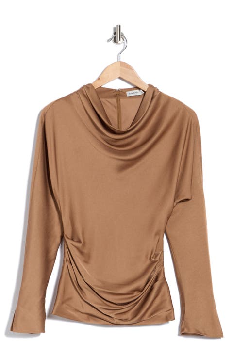 Victoria Draped Long Sleeve Top