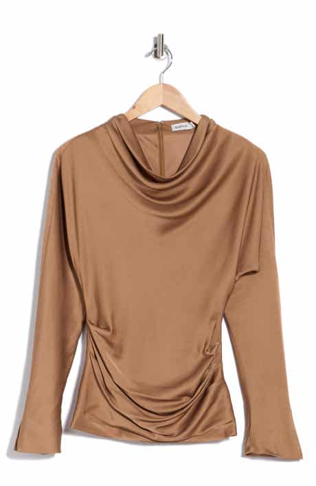 Victoria Draped Long Sleeve Top
