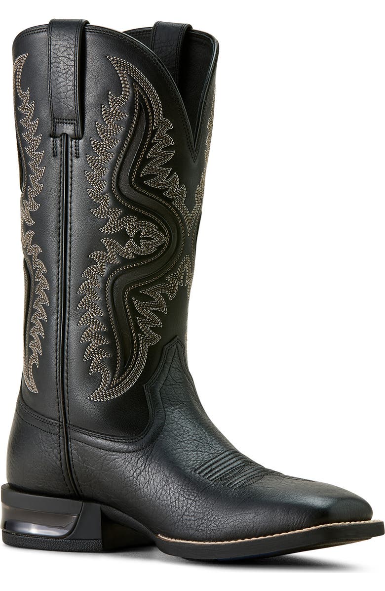 Ariat Captivate Wide Square Toe Cowboy Boot, Main, color, Black