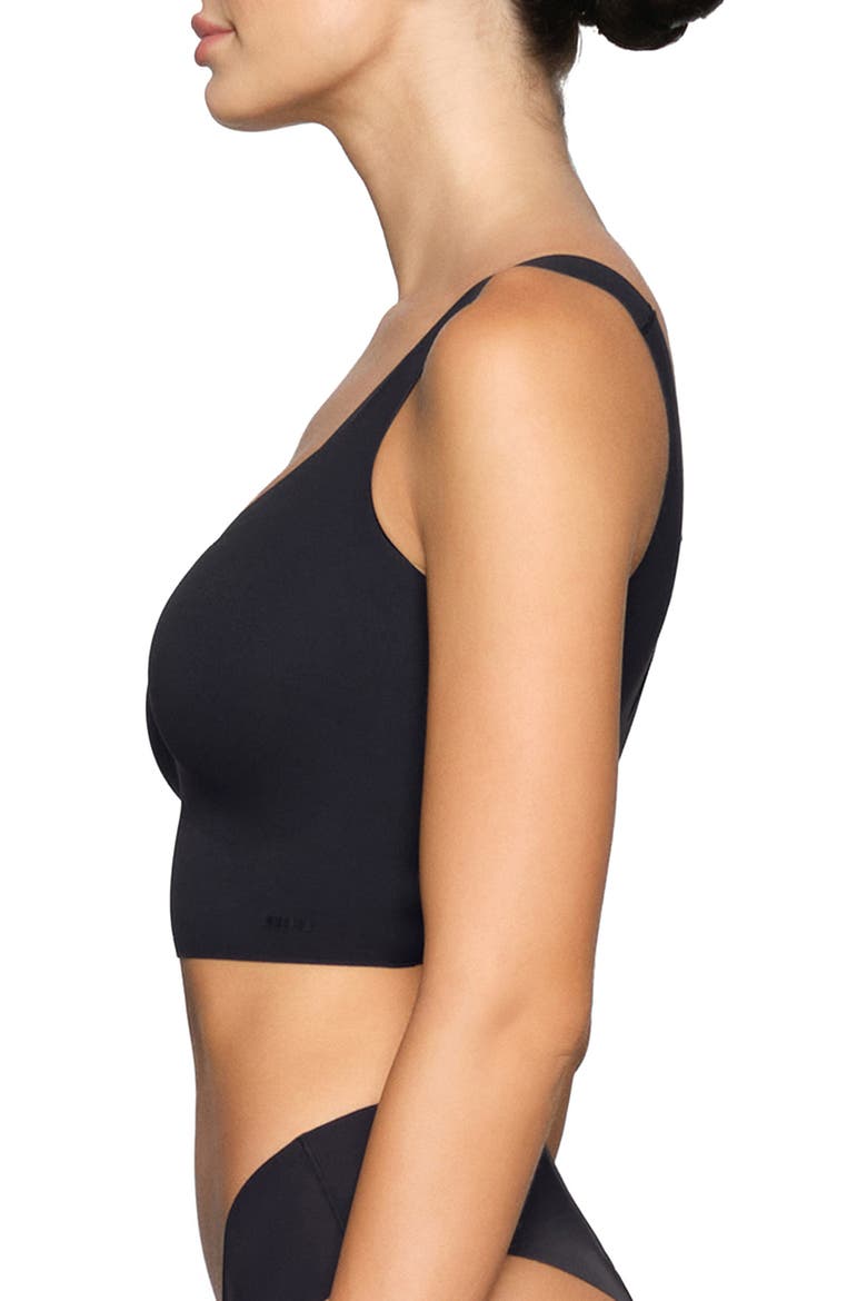 Naked Wireless Plunge Longline Bra, Alternate, color, ONYX