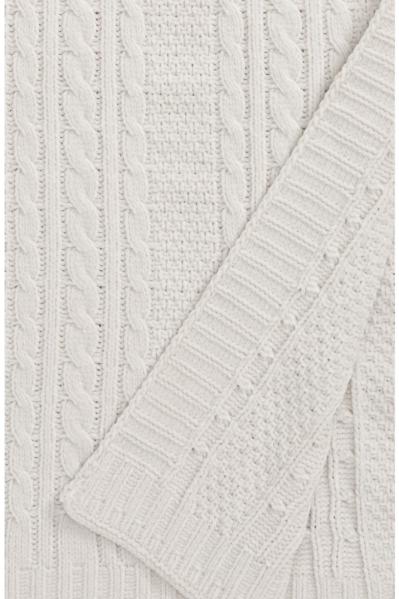 Cable Knit Baby Blanket, Alternate, color, GREY VAPOR